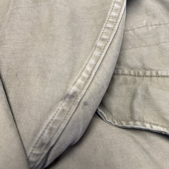 Vintage Military Slant Pocket Jacket Mens Large Green Seyntex 1975 - Picture 7 of 14